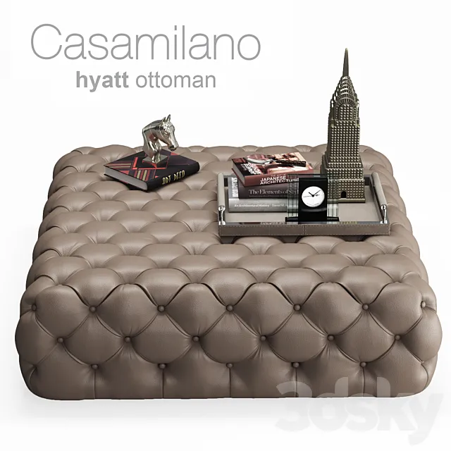 Furniture 3D Models – Others – Casamilano Ottoman Hyatt 120