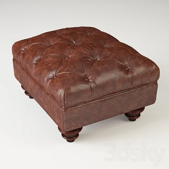 Furniture 3D Models – Others – Claverdon Semi-Aniline Leather Footstool