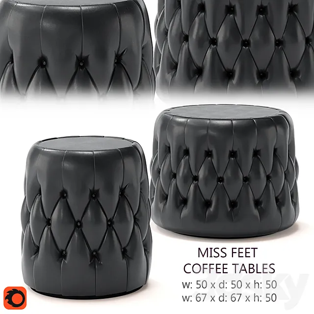 Furniture 3D Models – Others – Miss Feet coffee tables