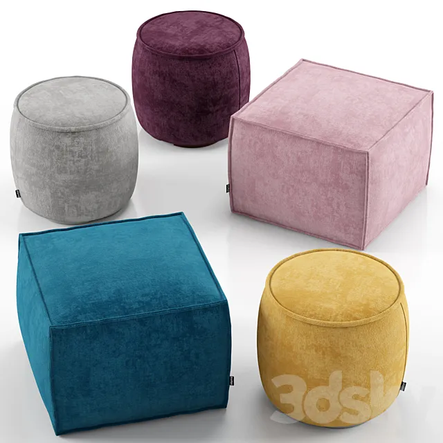 Furniture 3D Models – Others – Muffin and Soap ottoman Calligaris