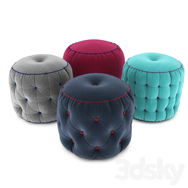 Furniture 3D Models – Others – Pouf collection 05