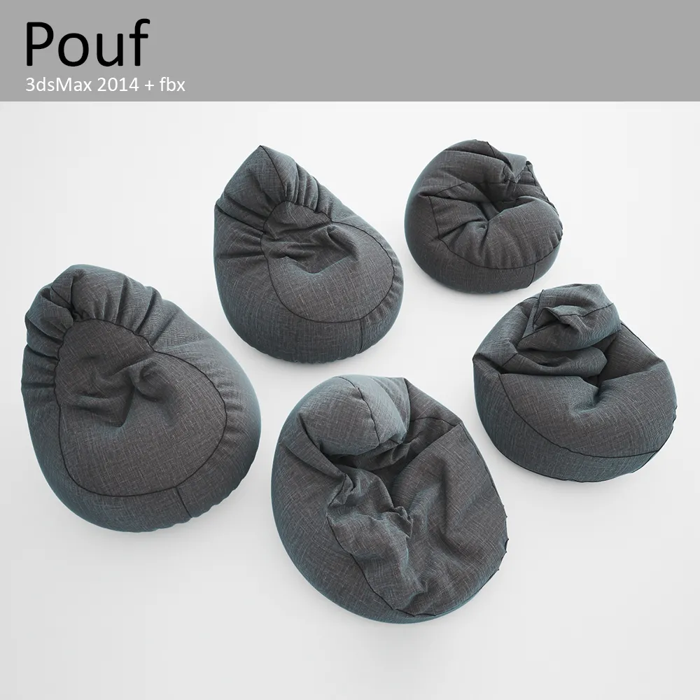 Furniture 3D Models – Others – Pouf collection 08