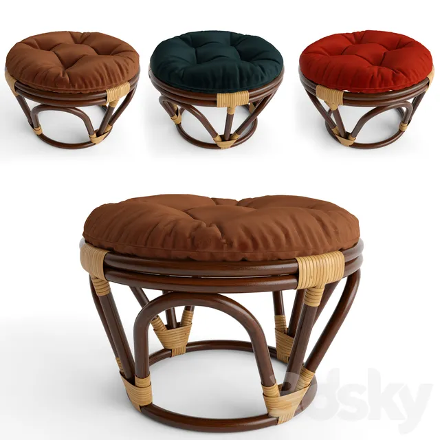 Furniture 3D Models – Others – Pouf round xavier ottoman