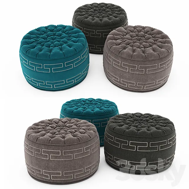 Furniture 3D Models – Others – Round Pouf Collection 11 3d models