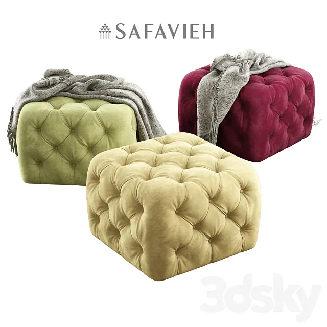 Furniture 3D Models – Others – Safavieh Kenan Ottoman