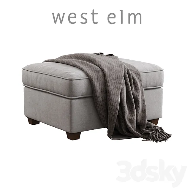 Furniture 3D Models – Others – West Elm Henry Ottoman 3D model