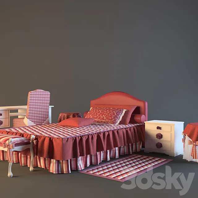 children’s furniture Halley 3DS Max - thumbnail 3