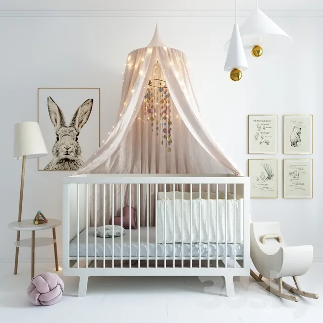 Children – Bed 3D Models – Baby set