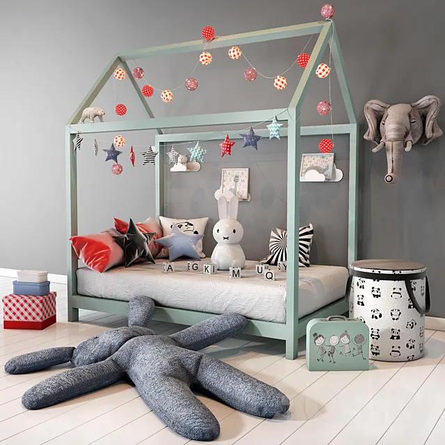 Children – Bed 3D Models – Children bedroom Set