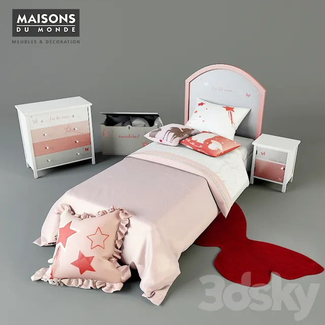 Children – Bed 3D Models – Children room STELLA Maisons Du Monde