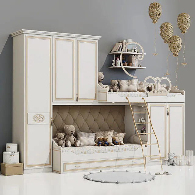 Children – Furniture 3D Models – Ferretti e Ferretti Happy Night COMPOSIZIONE 403