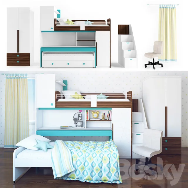 Children – Furniture 3D Models – NewJoy – SeriyaTOWER LAND Bedroom