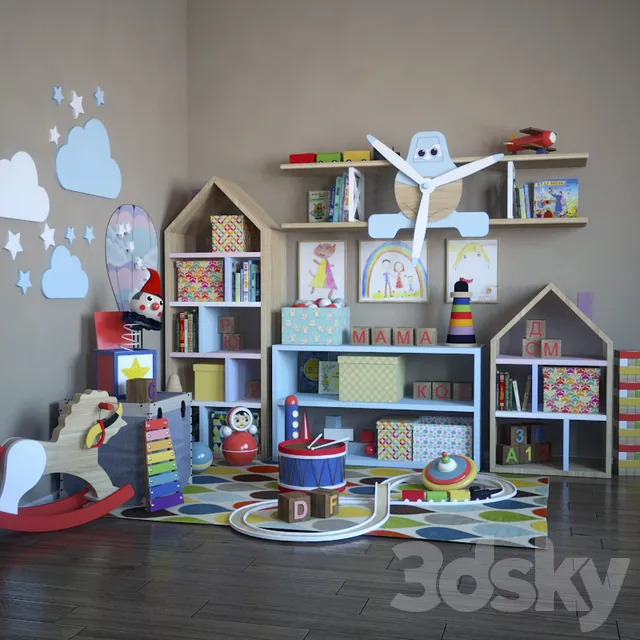 Children – Furniture 3D Models – Set for children 39