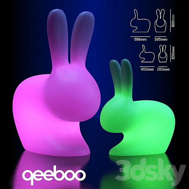 Rabbit Lamp \/ Chair 3DS Max - thumbnail 3
