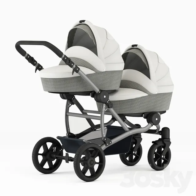 Children – 3D Models – Miscellaneous – Carriage for twins for newborns