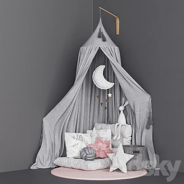 Children – 3D Models – Miscellaneous – Moon canopy set (Max 2014 Vray; Corona) 3d model