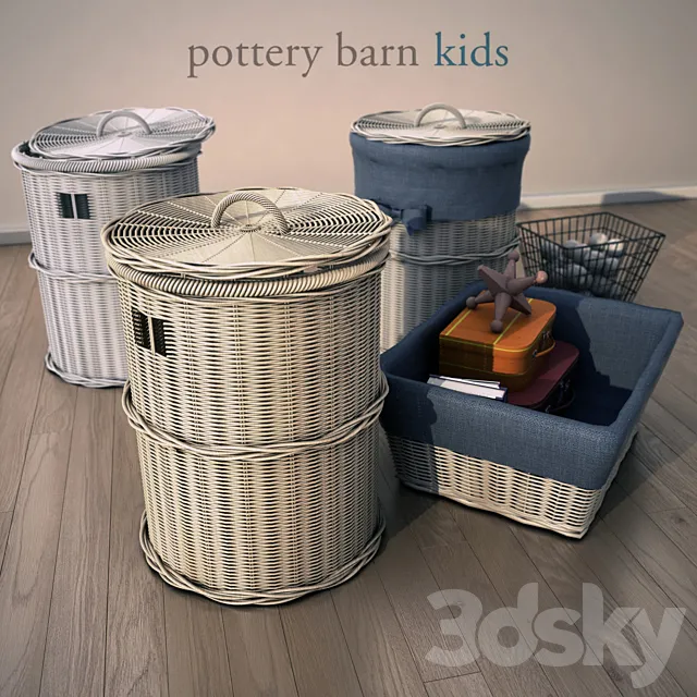 Children – 3D Models – Miscellaneous – Pottery barn kids; basket