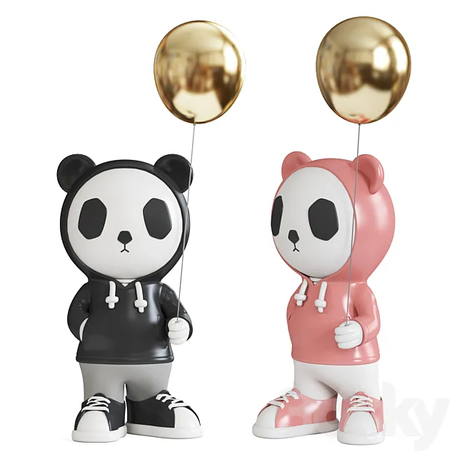 panda sculpture 3DS Max - thumbnail 3
