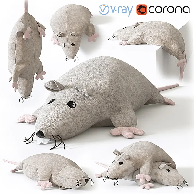 Children – Toy 3D Models – IKEA Soft Toy Rat