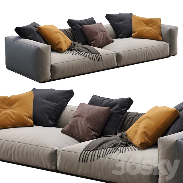 Flexform Sofa GRANDEMARE 3DS Max - thumbnail 3