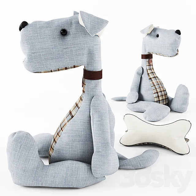 Children – Toy 3D Models – Toy dog and bone