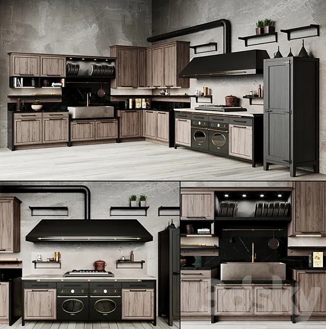 Kitchen – Interiors – 3D Models – Anteprima VINTAGE kitchen