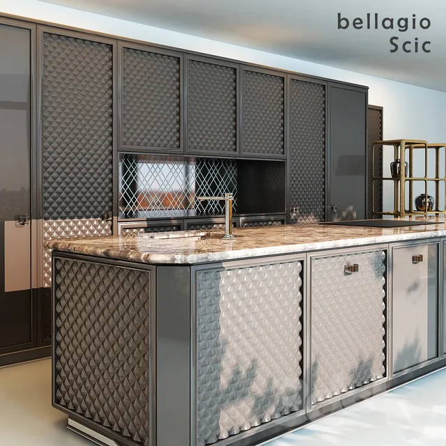 Kitchen – Interiors – 3D Models – Bellagio chic kitchen