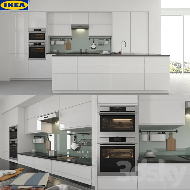 Kitchen – Interiors – 3D Models – IKEA VOXTORP Kitchen