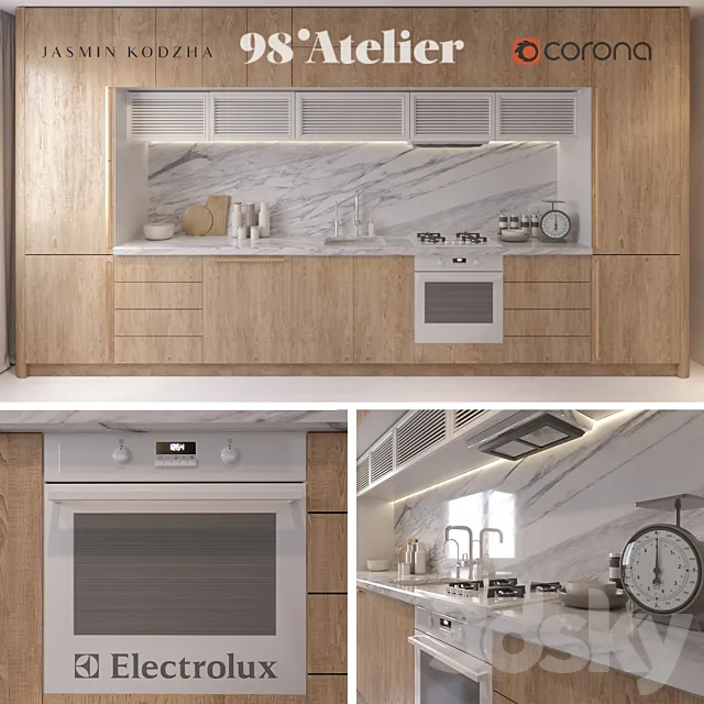 Kitchen – Interiors – 3D Models – Kitchen 98’Atelier