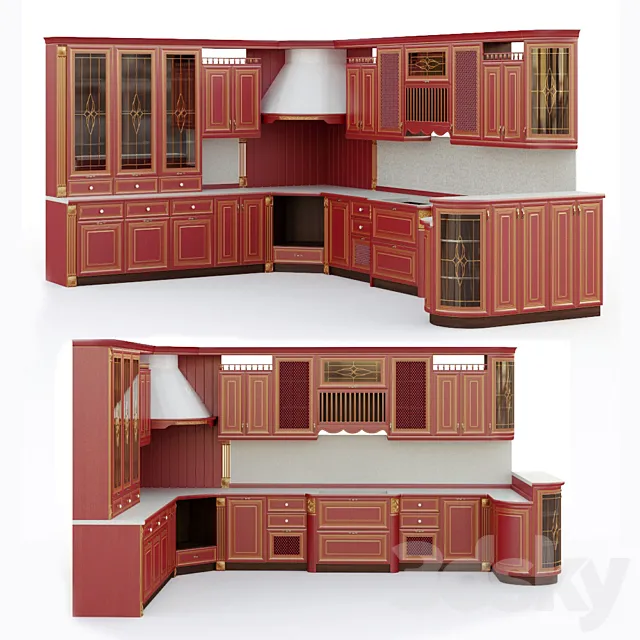 Kitchen – Interiors – 3D Models – Kitchen Array of Zov Factory