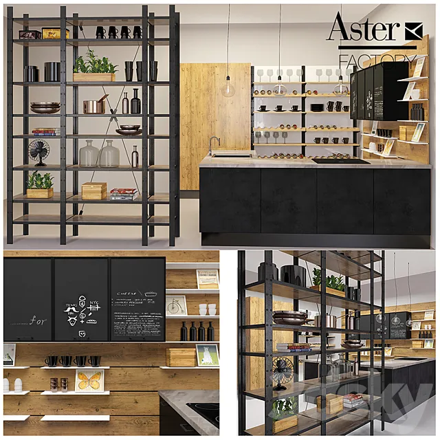 Kitchen – Interiors – 3D Models – Kitchen Aster Factory