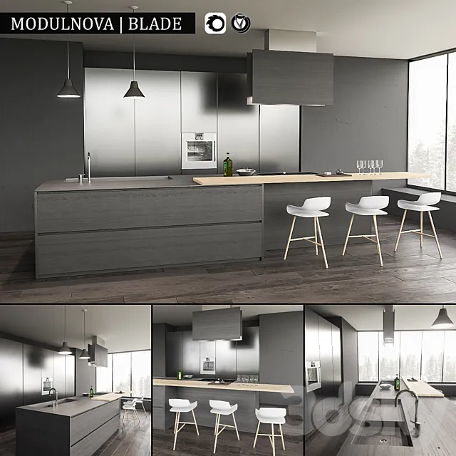 Kitchen – Interiors – 3D Models – Kitchen Blade