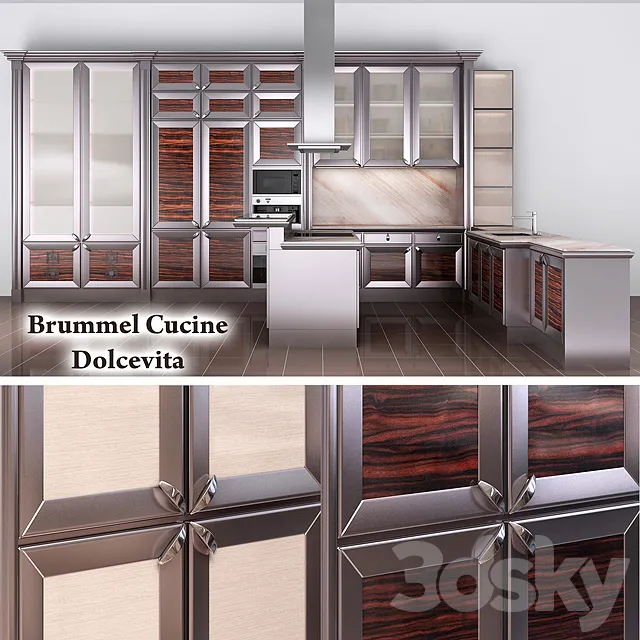 Kitchen – Interiors – 3D Models – Kitchen Brummel Cucine – Dolcevita