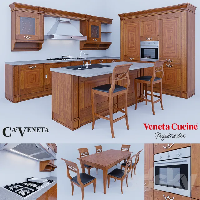 Kitchen – Interiors – 3D Models – Kitchen Ca ‘Veneta