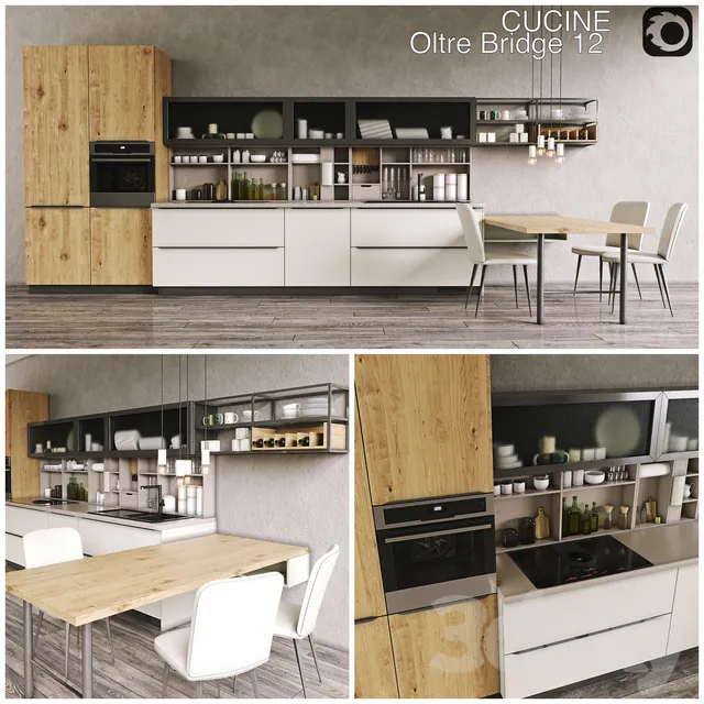 Kitchen – Interiors – 3D Models – Kitchen CUCINE LUBE Oltre