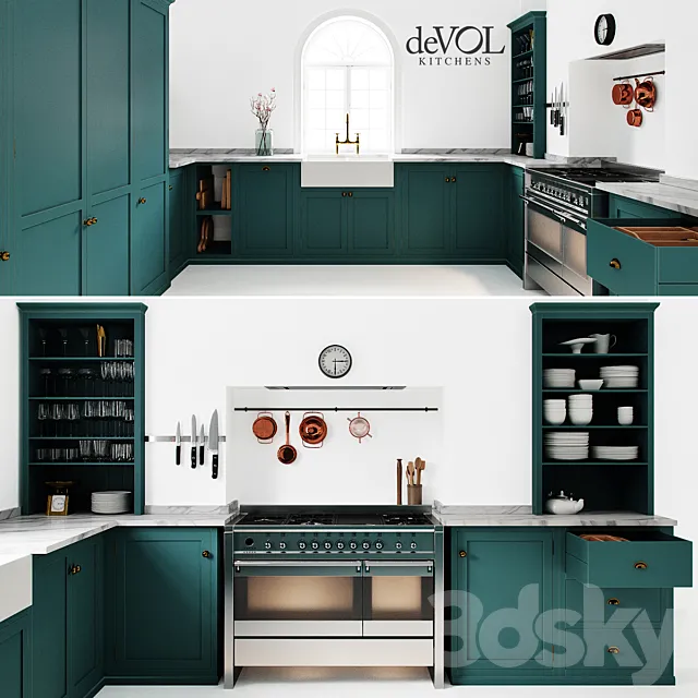 Kitchen – Interiors – 3D Models – Kitchen Devol Shaker