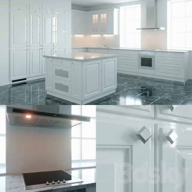 Kitchen – Interiors – 3D Models – Kitchen Elegance from Nolte