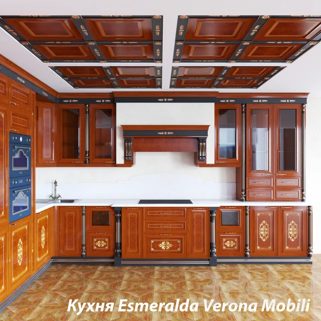 Kitchen – Interiors – 3D Models – Kitchen Esmeralda Verona Mobili