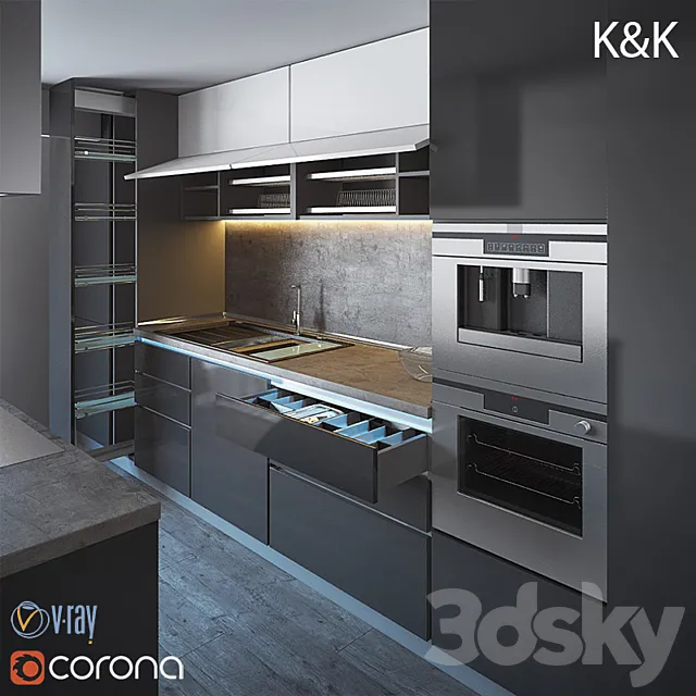 Kitchen – Interiors – 3D Models – Kitchen Furniture III 3D Model