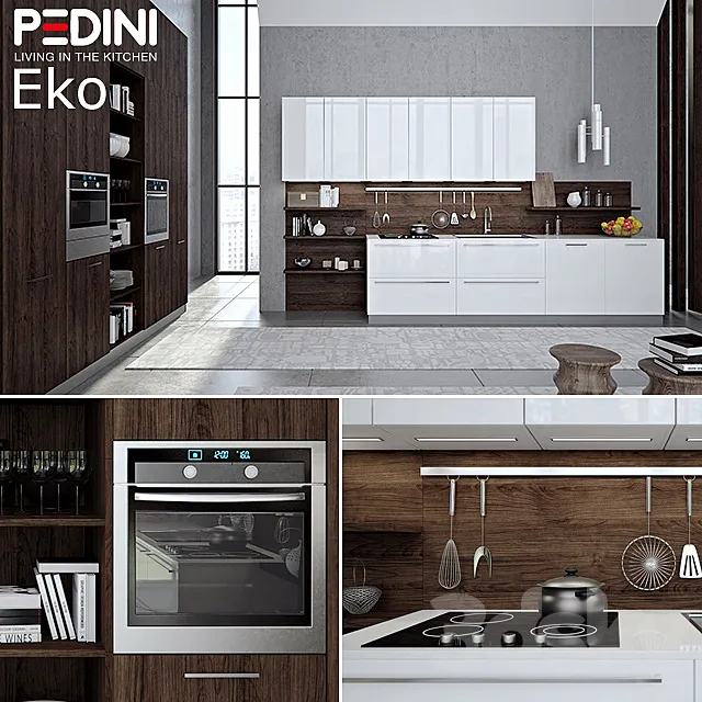 Kitchen – Interiors – 3D Models – Kitchen Pedini Eko set3