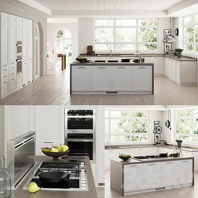Kitchen – Interiors – 3D Models – Kitchen set Scavolini Favilla