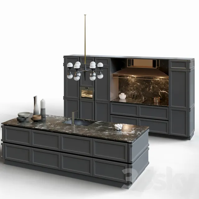Kitchen – Interiors – 3D Models – Kitchen Snaidero Frame