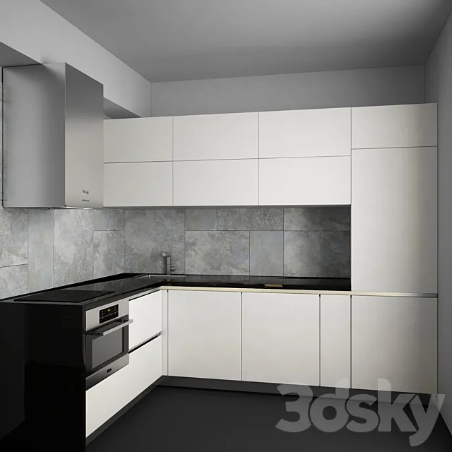 Kitchen – Interiors – 3D Models – Kitchen with Appliances