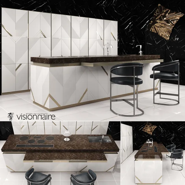 Kitchen – Interiors – 3D Models – Mayfair – Visionnaire Home Kitchen