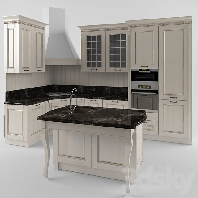 Kitchen – Interiors – 3D Models – Old Line Queen Kitchen