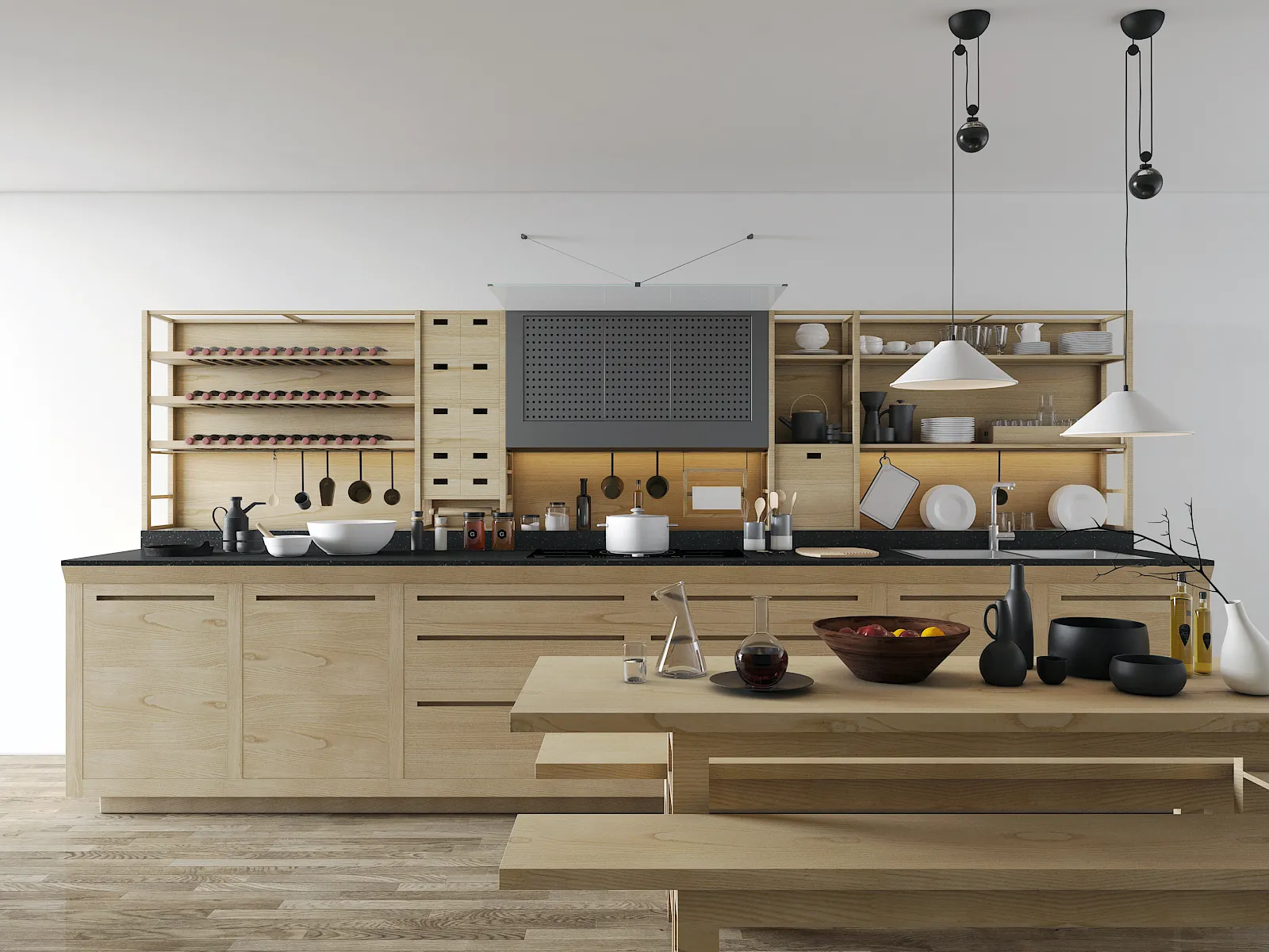 Kitchen – Interiors – 3D Models – Valcucine kitchen Amr Moussa