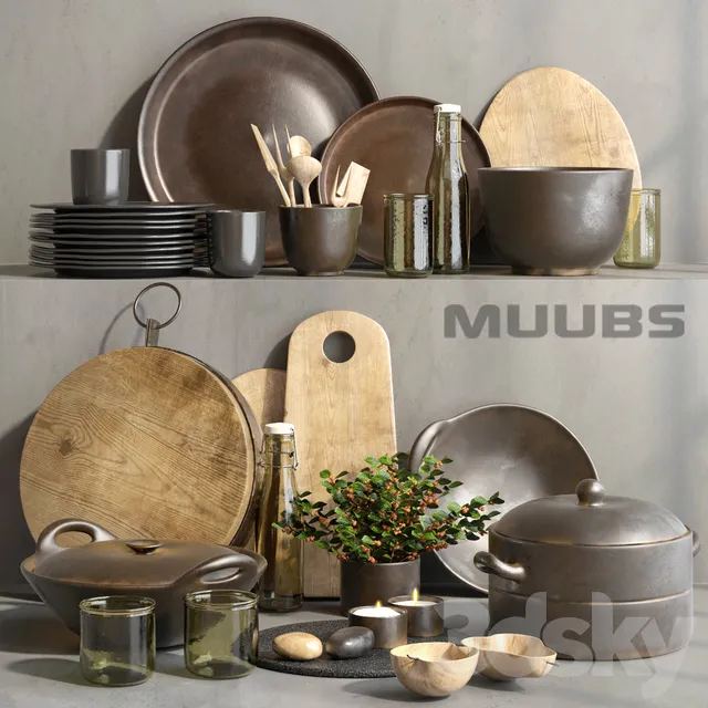 Kitchen – Accessories – 3D Models – MUUBS set