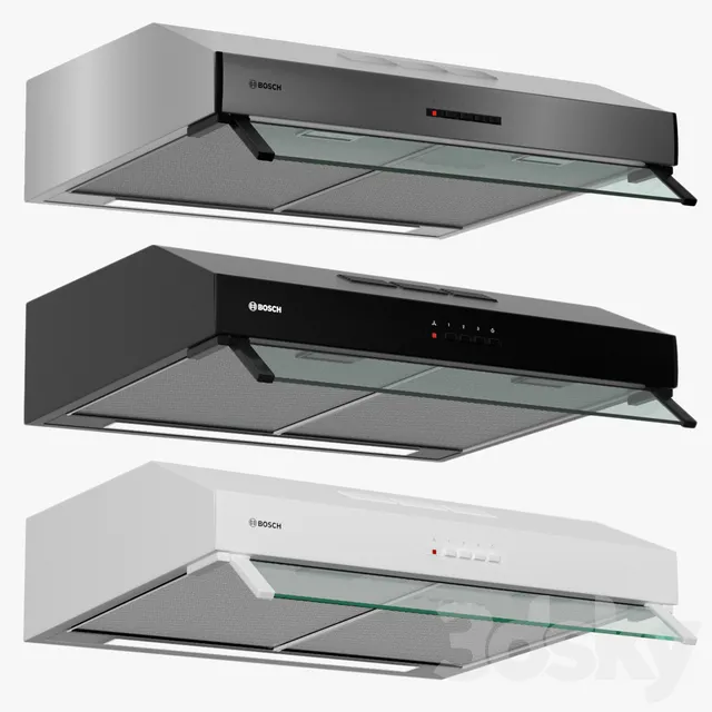 Kitchen – Appliance 3D Models – Bosch 60cm Built-under cooker hood DUL63CC50B Serie 4