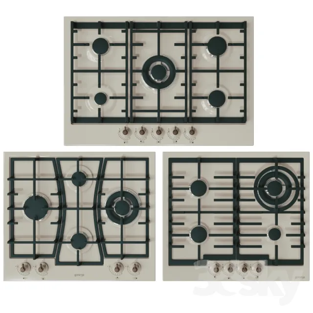 Kitchen – Appliance 3D Models – Gas cooktops Gorenje Classico