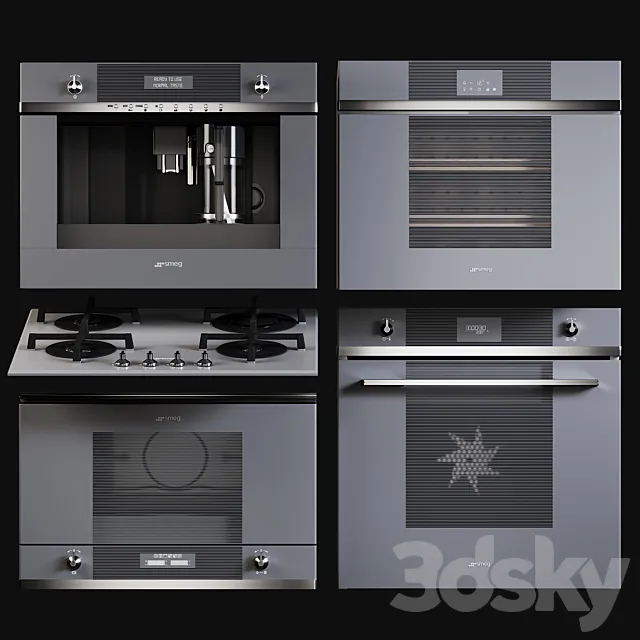 Kitchen – Appliance 3D Models – Kitchen Appliances Smeg Linea 3d model